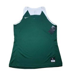 Nike Hyperelite Basketball Game Jersey Women's Large Green White 867774 Dri-FIT